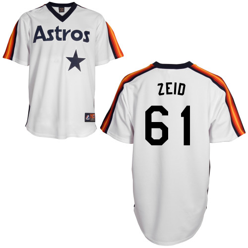 Josh Zeid #61 mlb Jersey-Houston Astros Women's Authentic Home Alumni Association Baseball Jersey